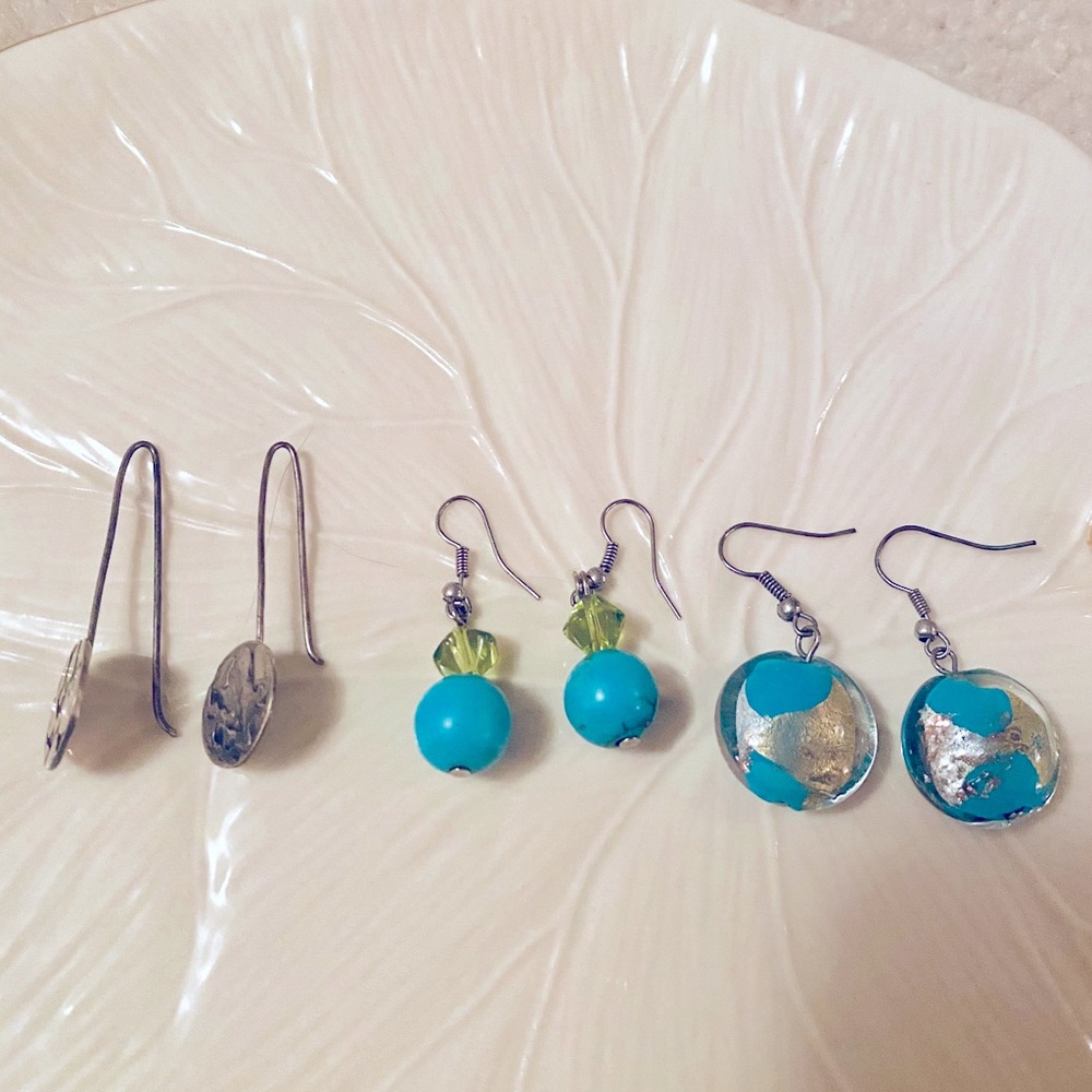 Lenox tray Eternal Leaf with 3 pairs of earrings